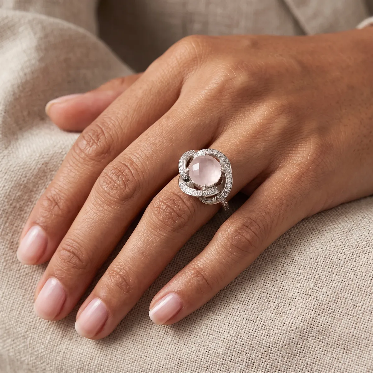Aurelia Rose Halo Ring - view 2