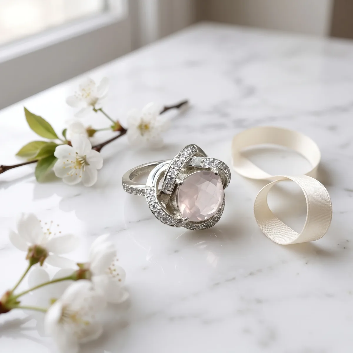 Aurelia Rose Halo Ring - view 3