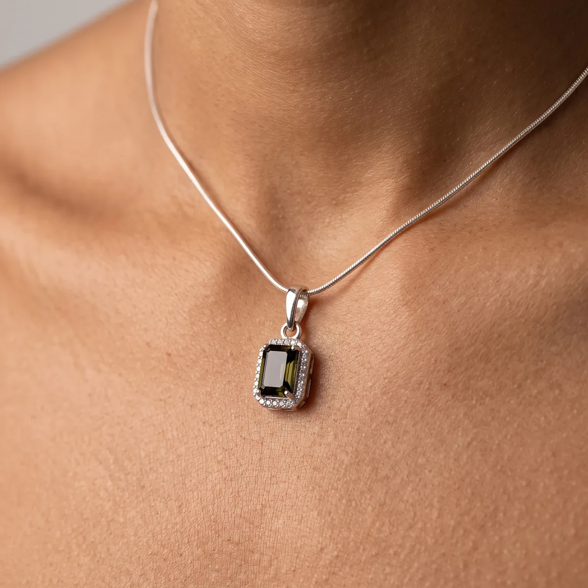 Aurora Tourmaline Crest Pendant - view 2