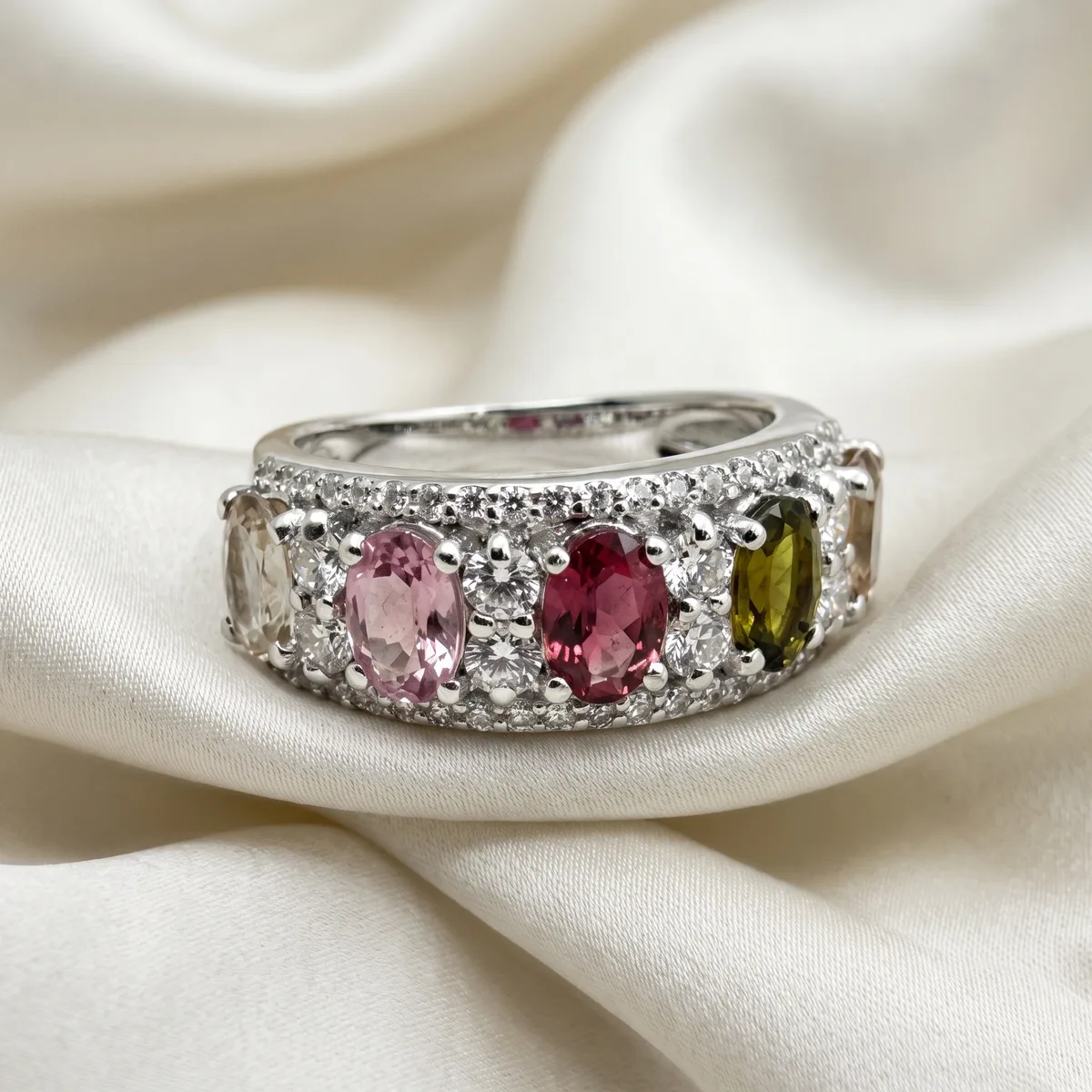 Aurora Tourmaline Crown Ring - view 1