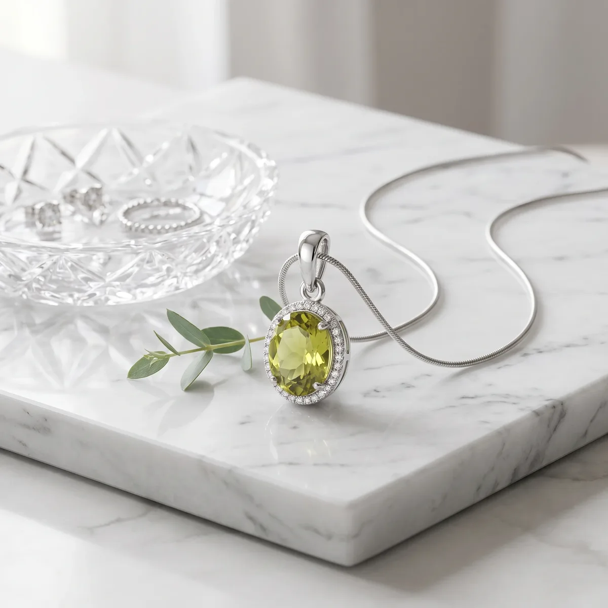 Calyra Lemon Topaz Bloom Pendant - view 3