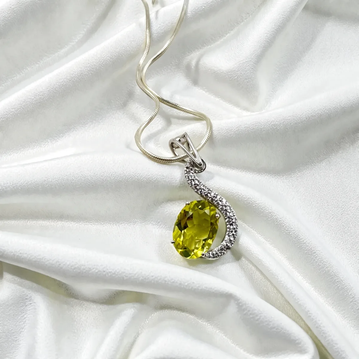 Calyra Lemon Topaz Grand Bloom Pendant - view 1