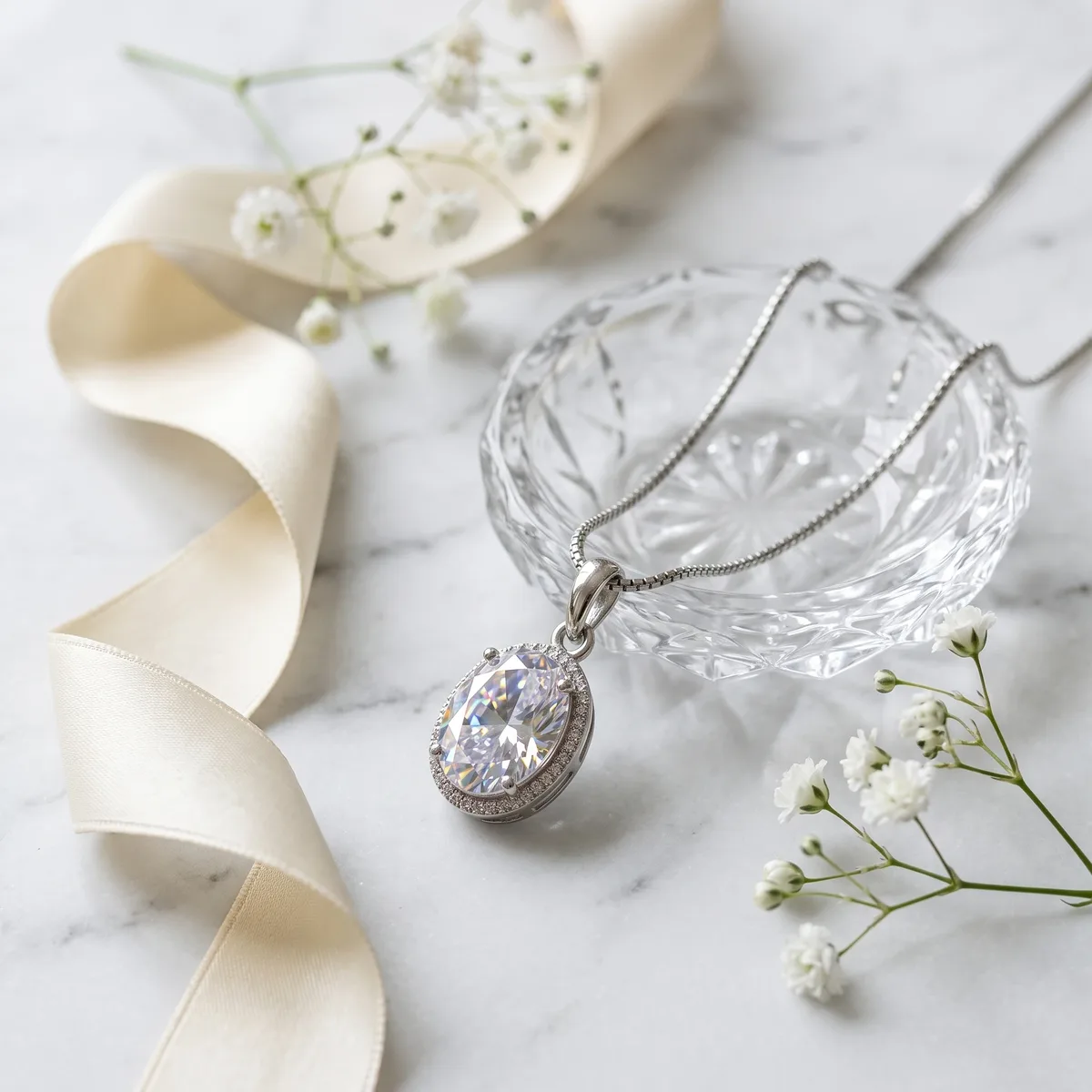 Celeste Cubic Zirconia Bloom Pendant - view 3