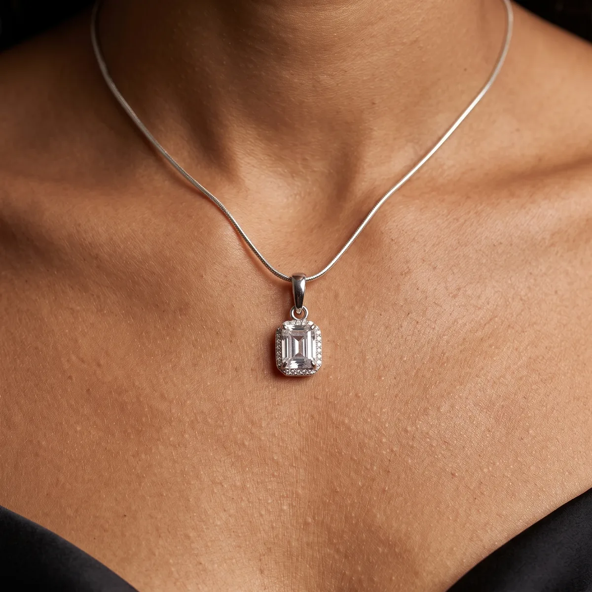 Celeste Cubic Zirconia Crest Pendant - view 2