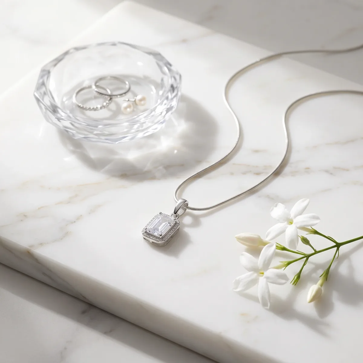 Celeste Cubic Zirconia Crest Pendant - view 3