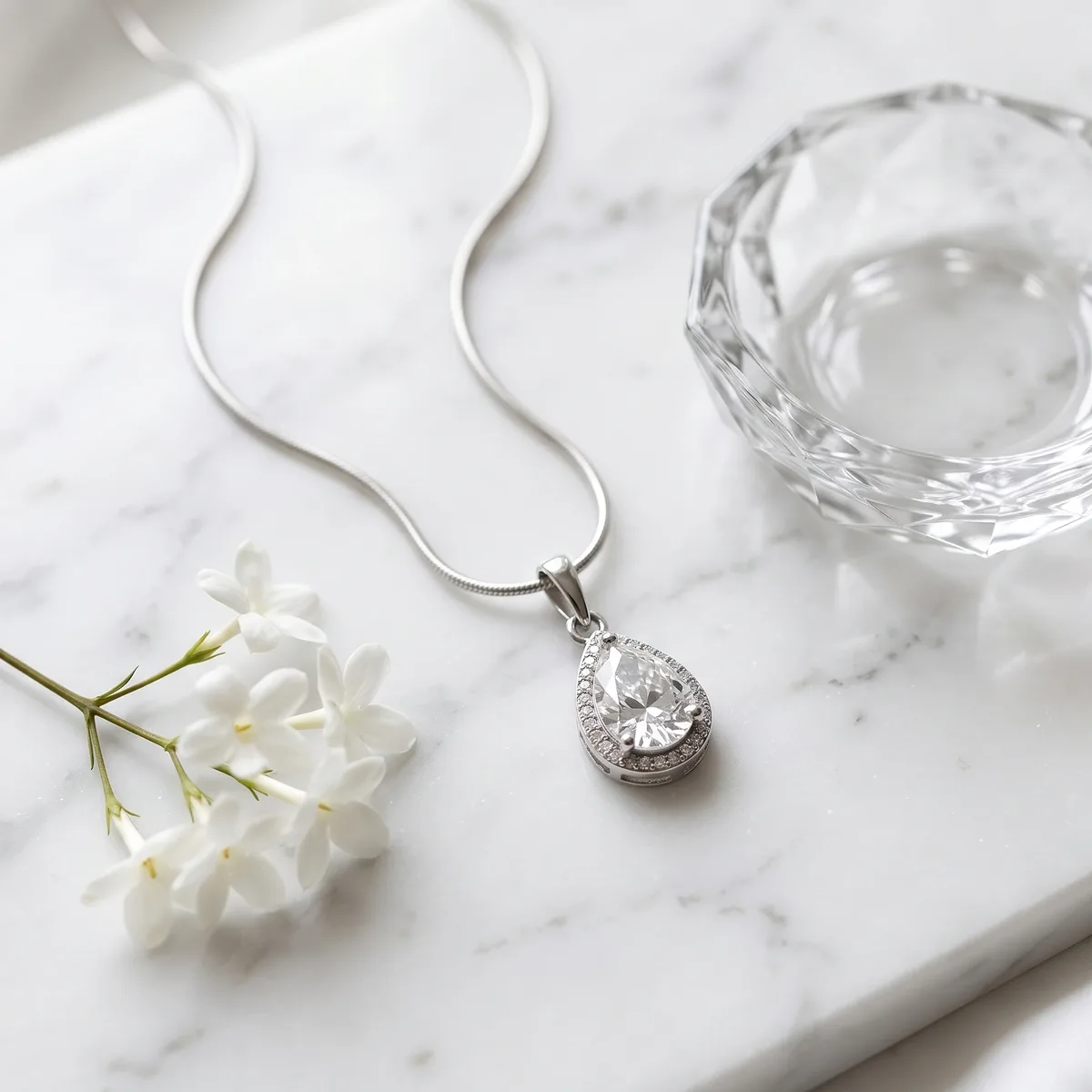 Celeste Cubic Zirconia Dew Drop Pendant - view 3