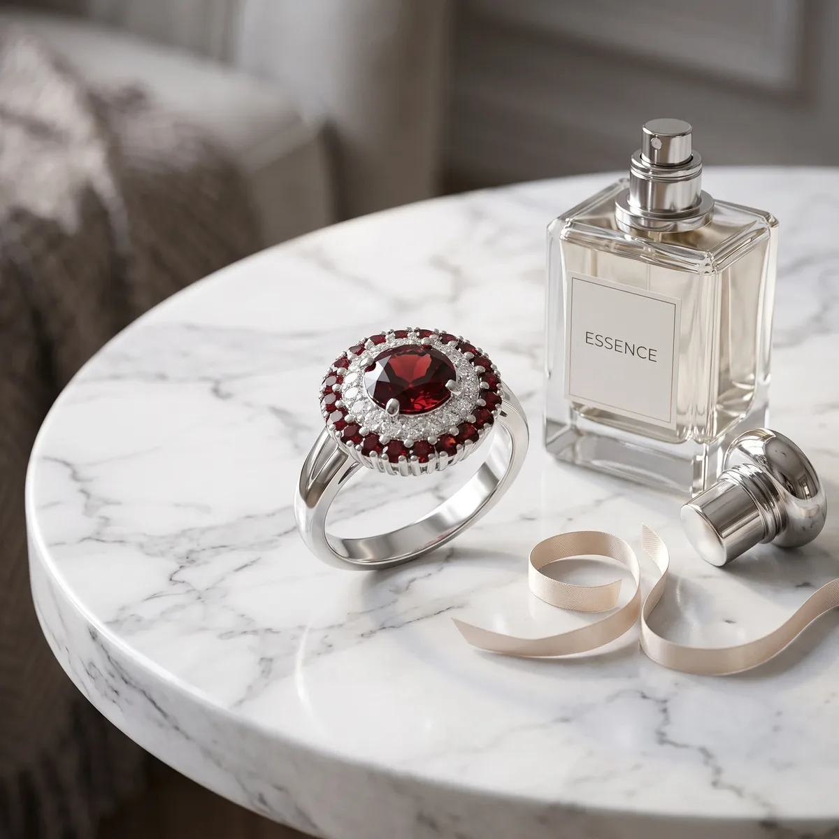 Garnet Corona Ring - image 3