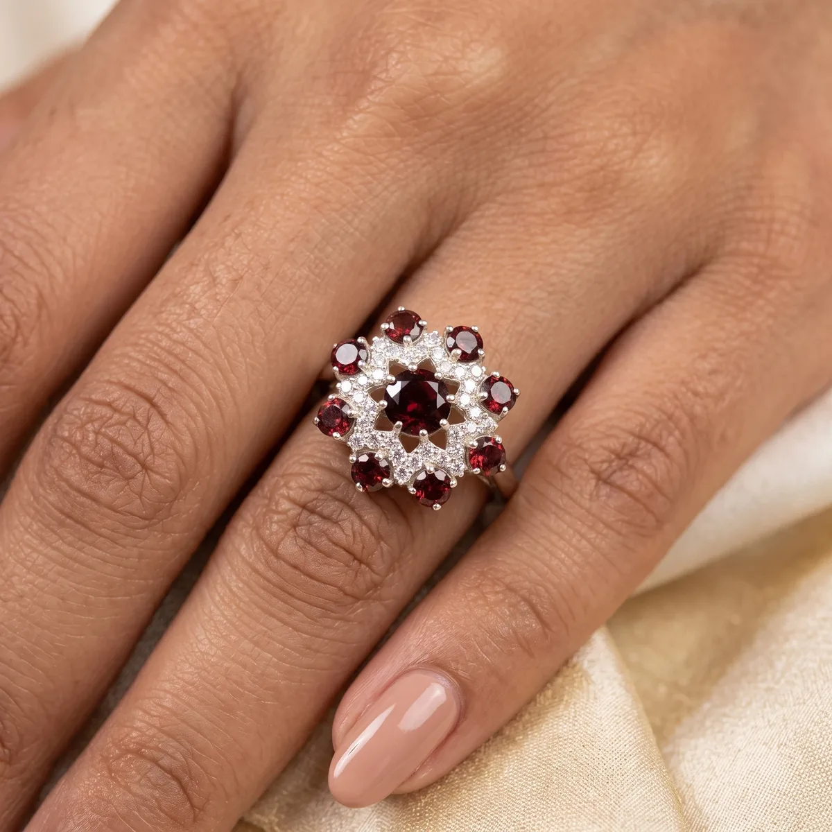 Garnet Petal Crown - view 2