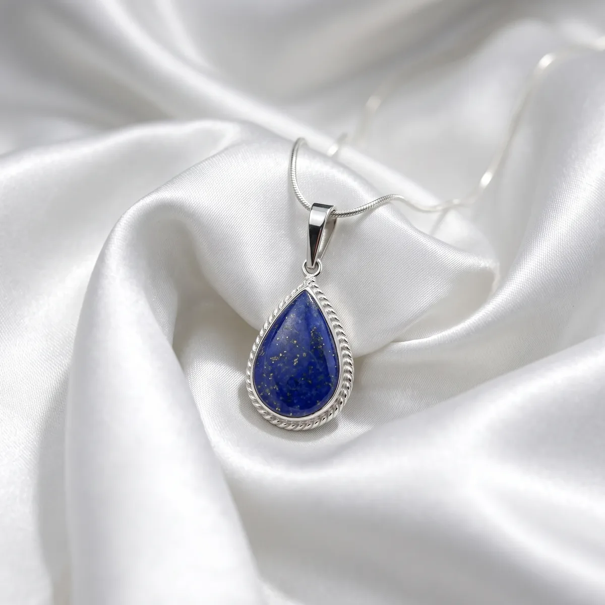 Indigo Lapis Lazuli Harmony Dew Drop Pendant - view 1