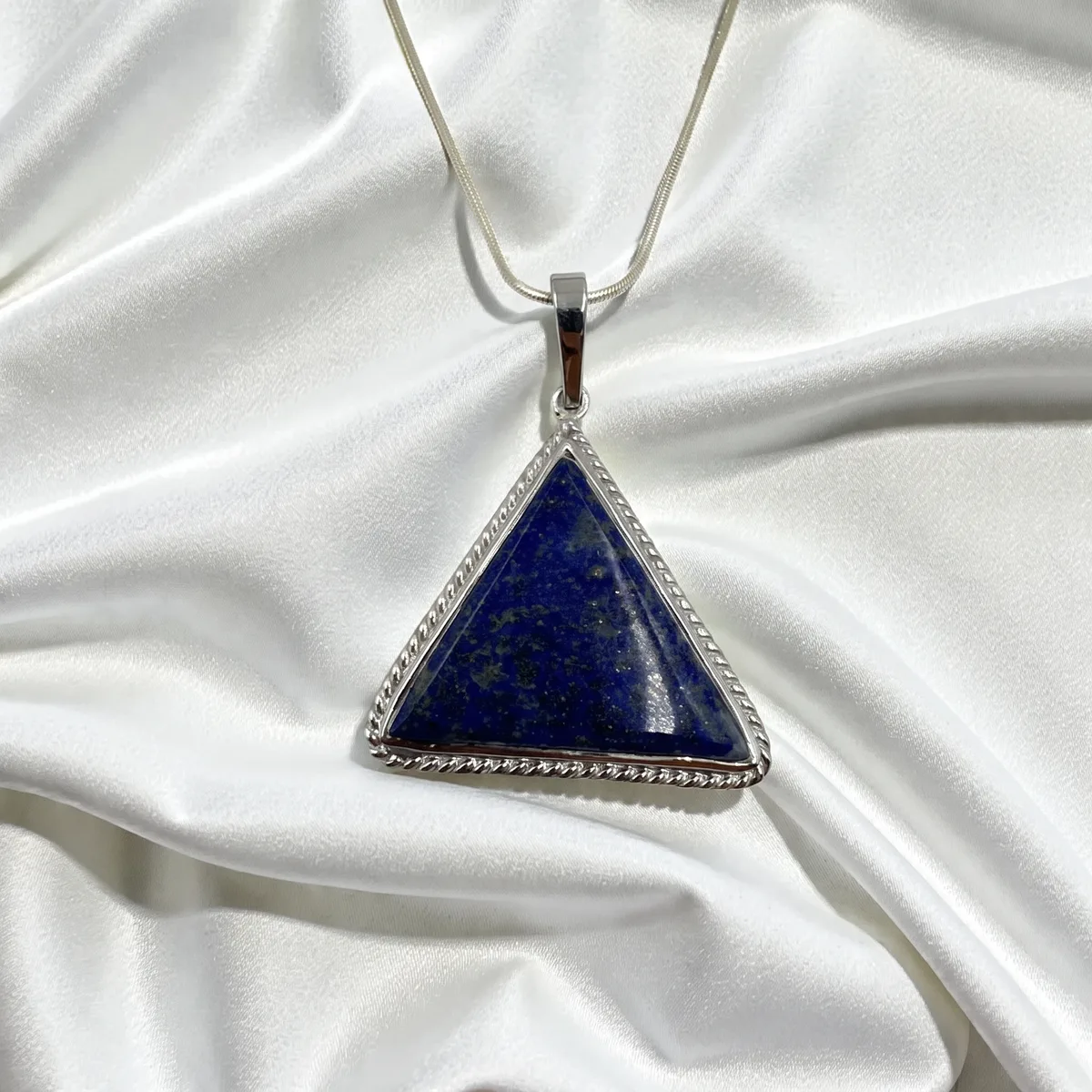 Indigo Lapis Lazuli Peak Pendant - view 1