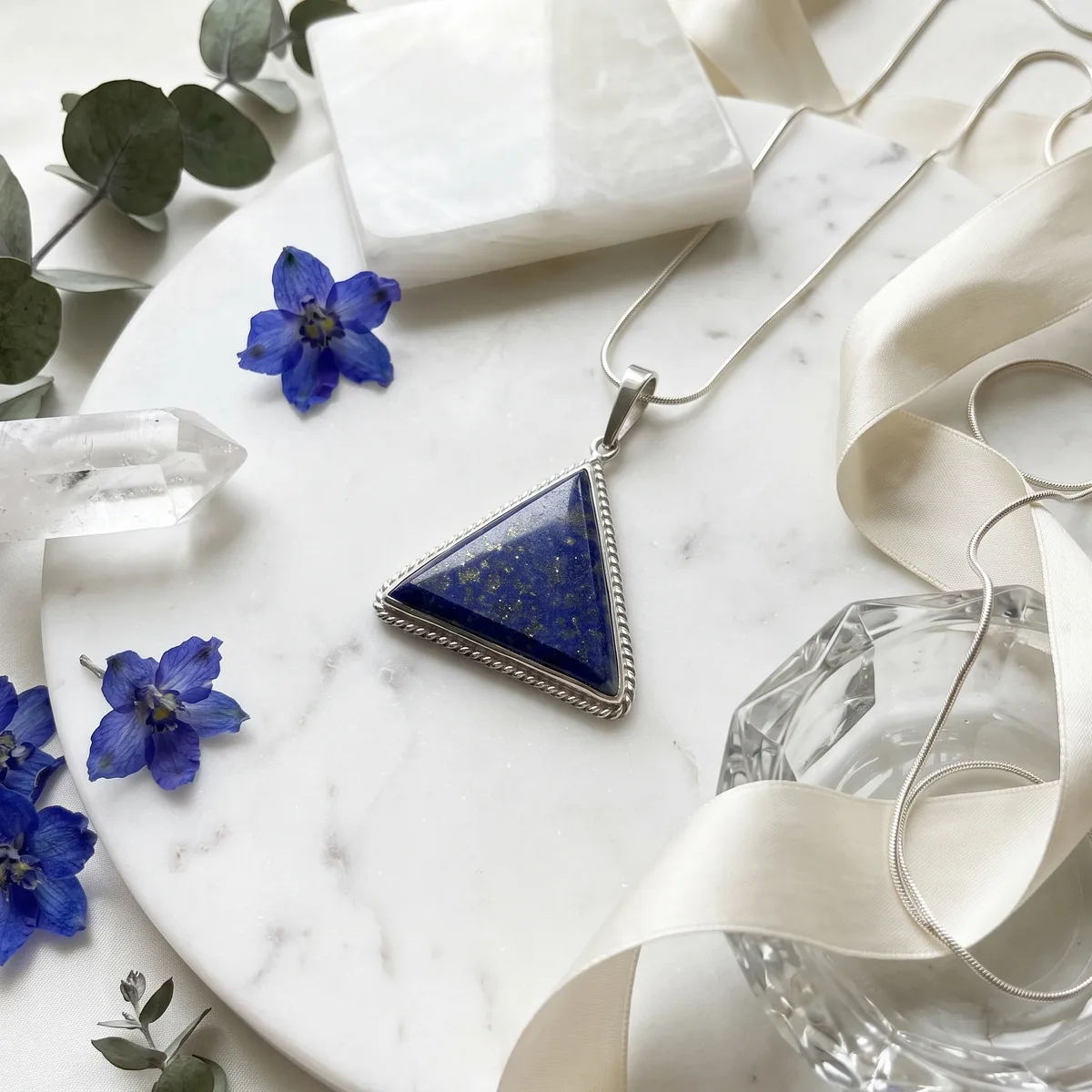 Indigo Lapis Lazuli Peak Pendant - view 3
