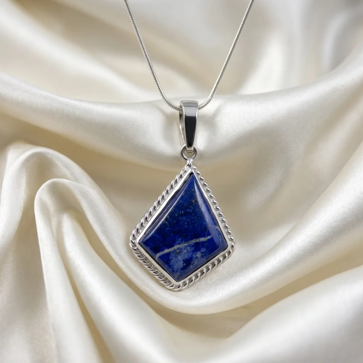 Indigo Lapis Lazuli Wisdom Charm Pendant - view 1