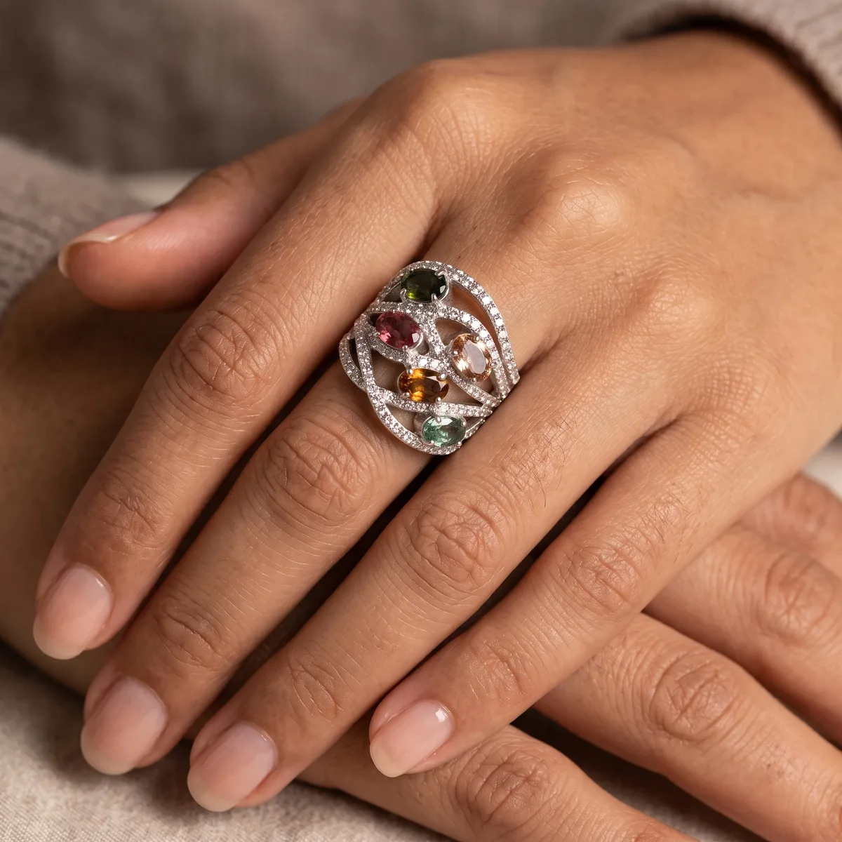 Liora Cascade Tourmaline Ring - view 2