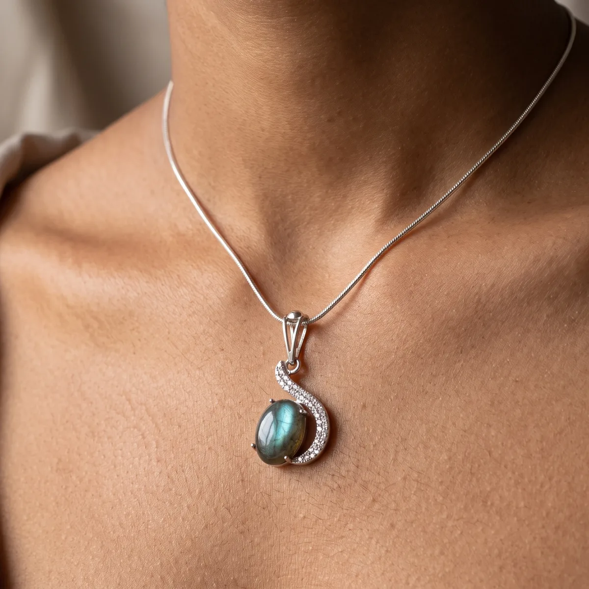 Liora Labradorite Bloom Pendant - view 2