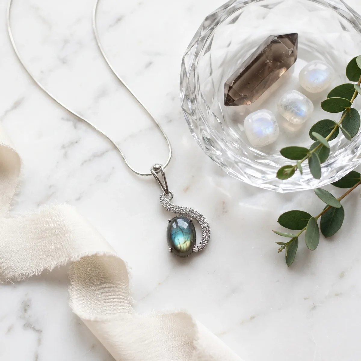 Liora Labradorite Bloom Pendant - view 3