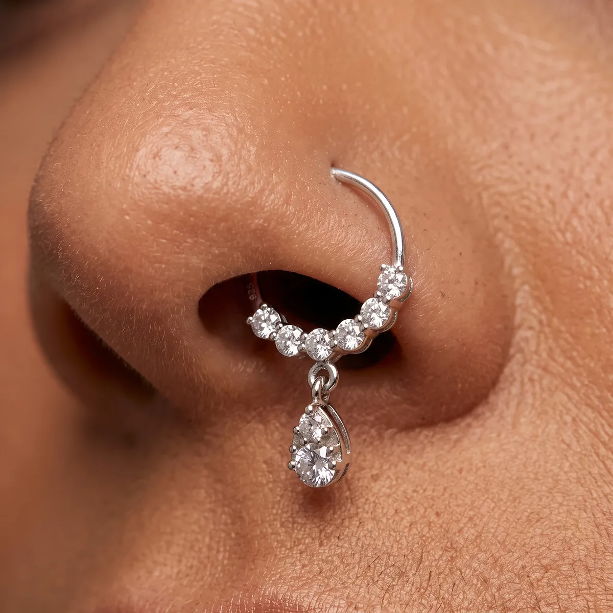 Lunelle Cz Drop Nose Ring - view 2