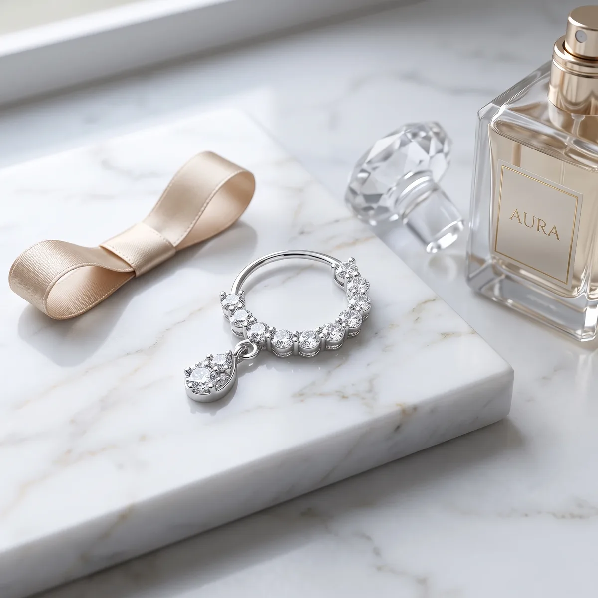 Lunelle Cz Drop Nose Ring - view 3