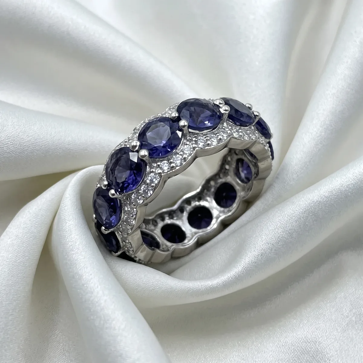 Noctelle Iolite Halo Band - view 1
