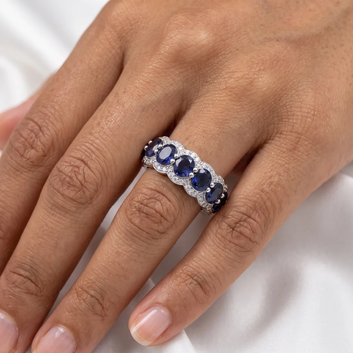 Noctelle Iolite Halo Band - view 2