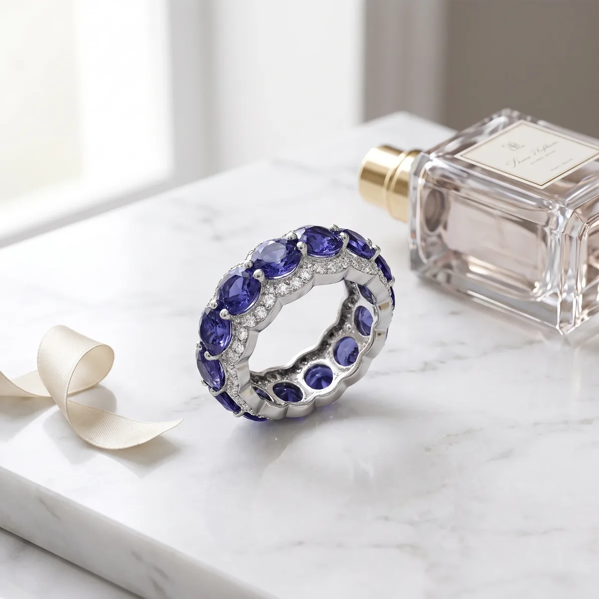 Noctelle Iolite Halo Band - view 3