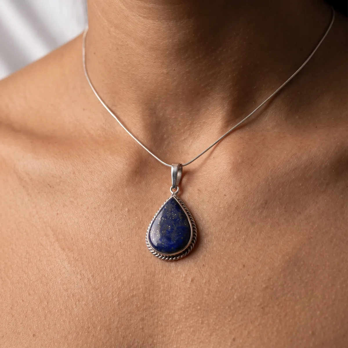 Nocturne Lapis Lazuli Charm Pendant - view 2