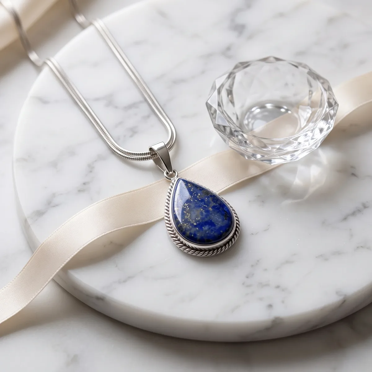 Nocturne Lapis Lazuli Charm Pendant - view 3