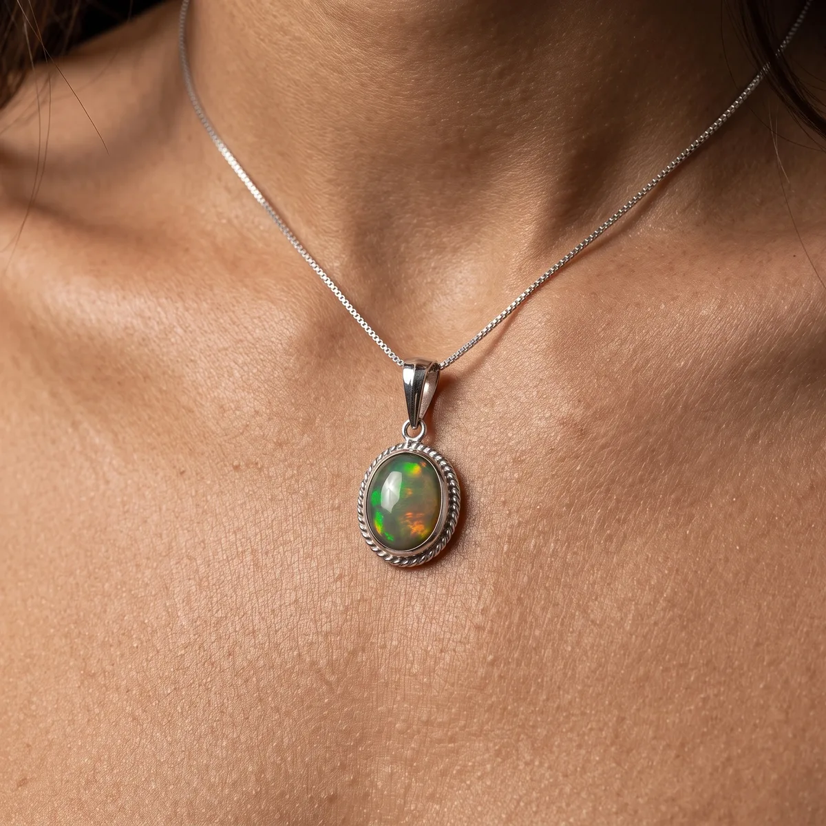 Opaline Opal Bloom Pendant - view 2
