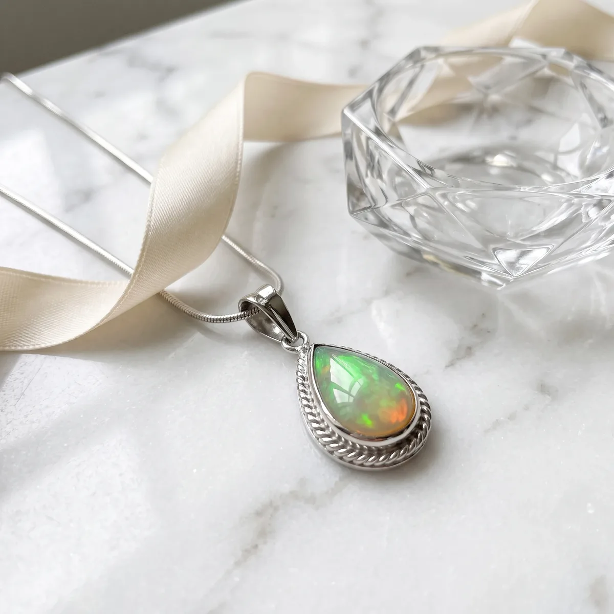 Opaline Opal Dew Drop Pendant - view 3