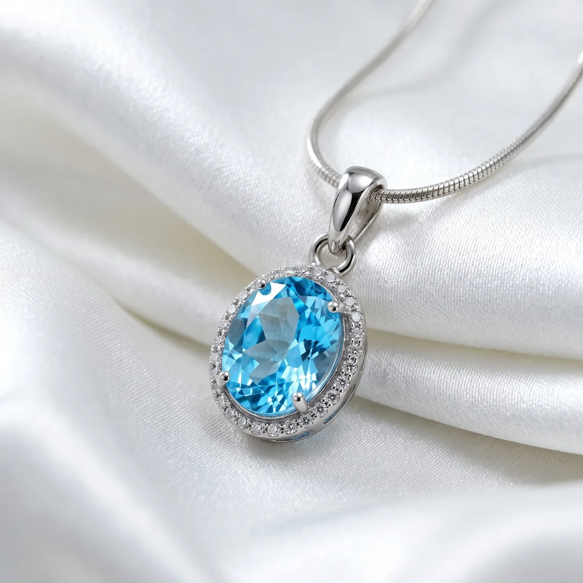 Skylight Sky Blue Topaz Bloom Pendant - view 1