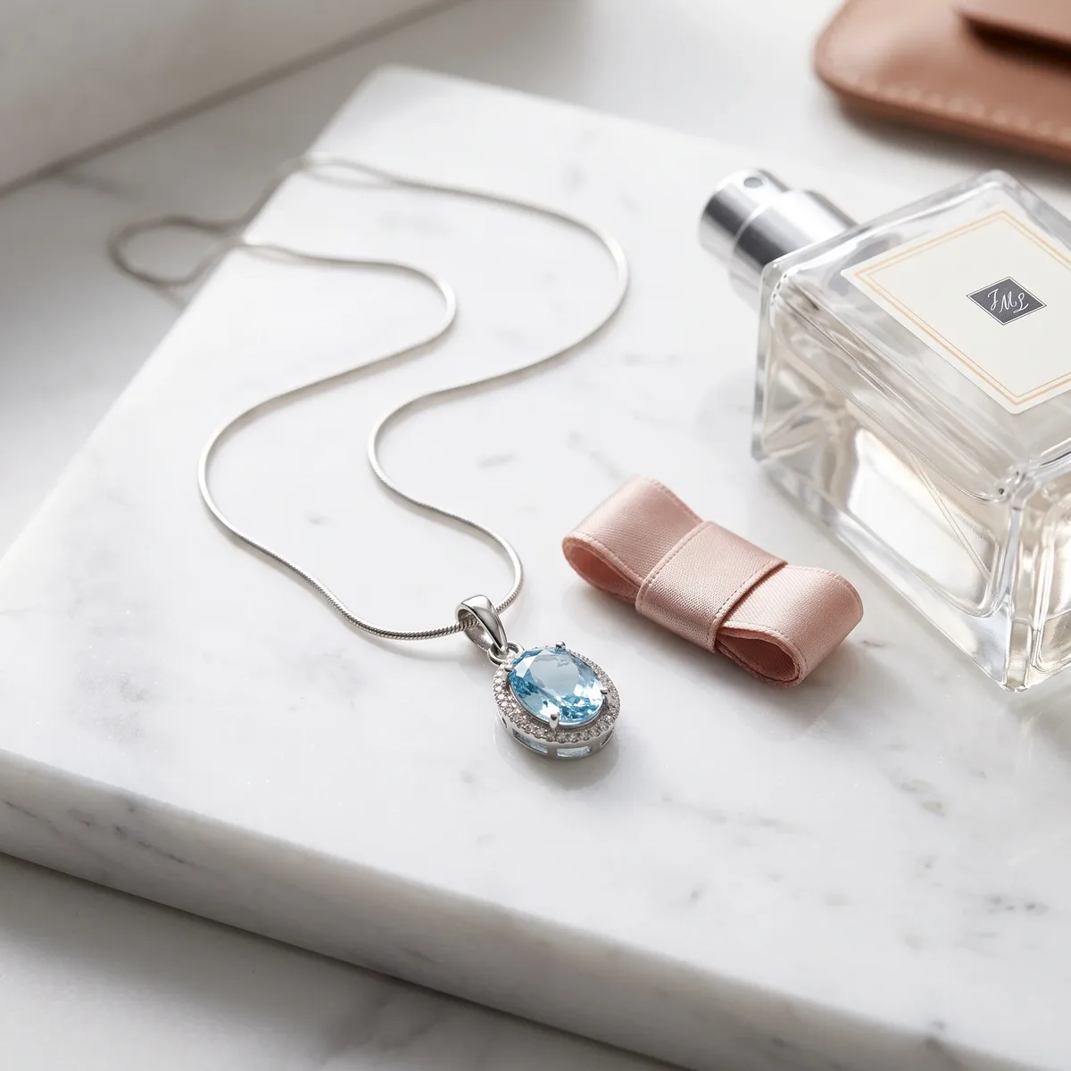 Skylight Sky Blue Topaz Bloom Pendant - view 3
