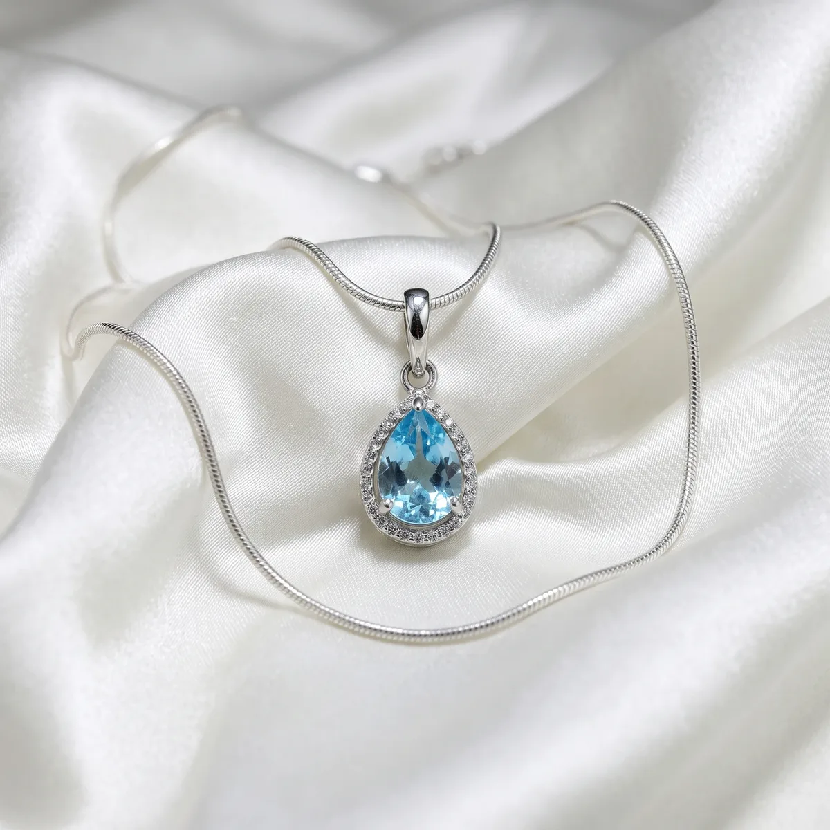 Skylight Sky Blue Topaz Dew Drop Pendant - view 1