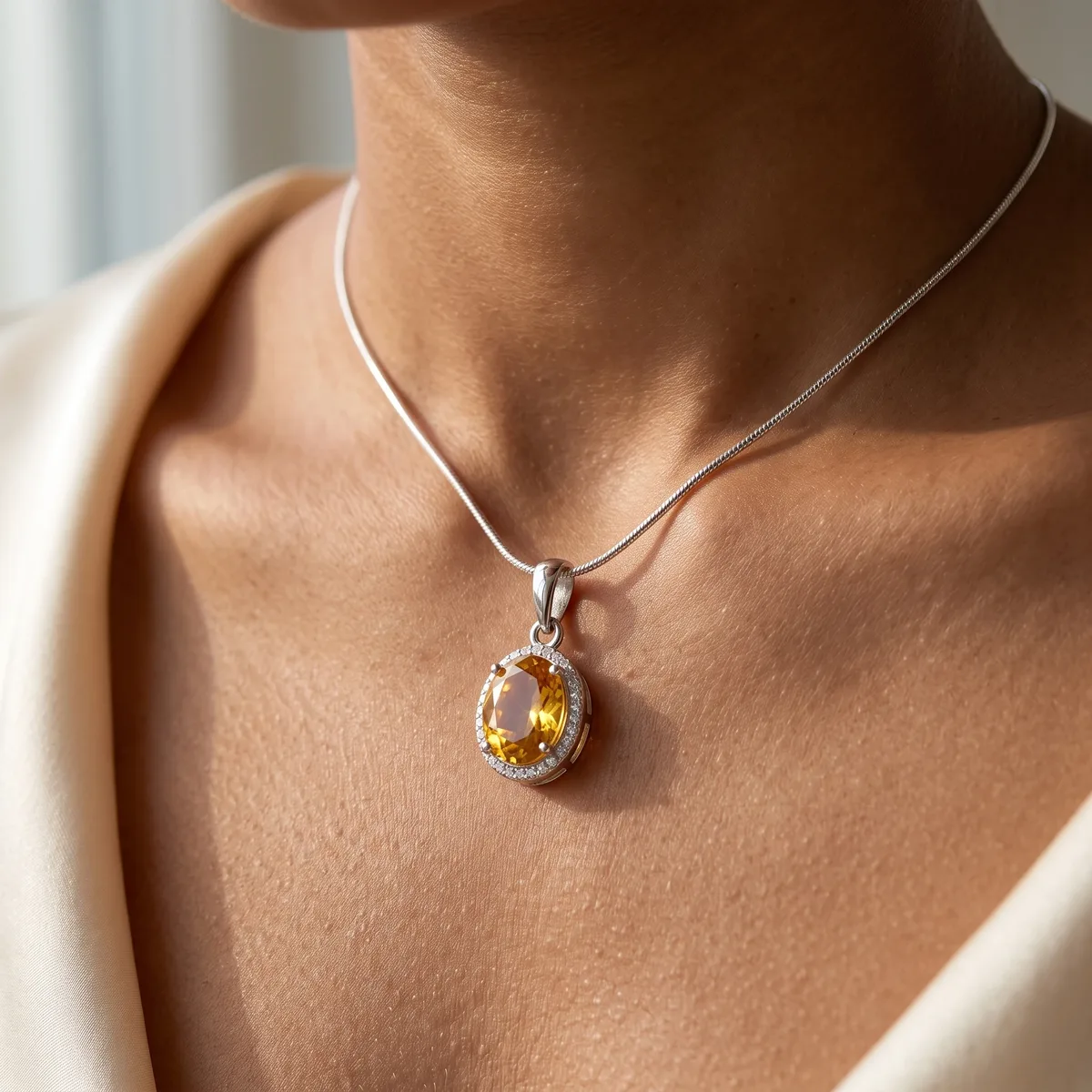 Solaris Citrine Bloom Pendant - view 2