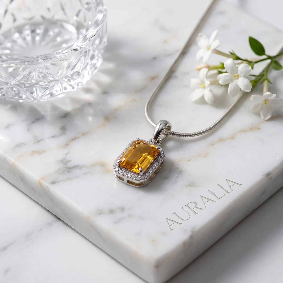 Solaris Citrine Crest Pendant - view 3