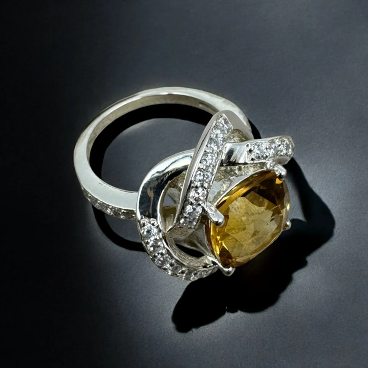 Solaris Citrine Knot Ring - view 4
