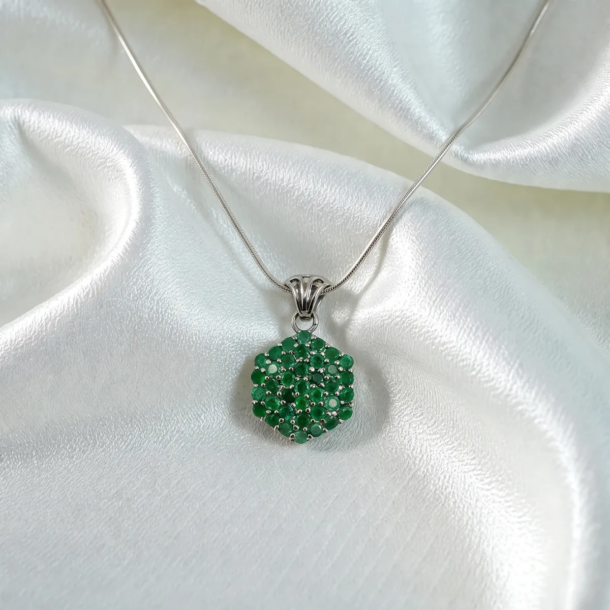 Verdant Emerald Charm Pendant - view 1